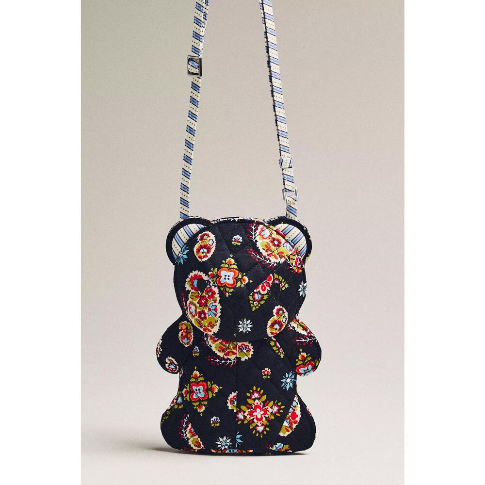 ANTHROPOLOGIE x VERA BRADLEY Classic Bear Crossbody diamond patchwork northstar - Picture 2 of 4